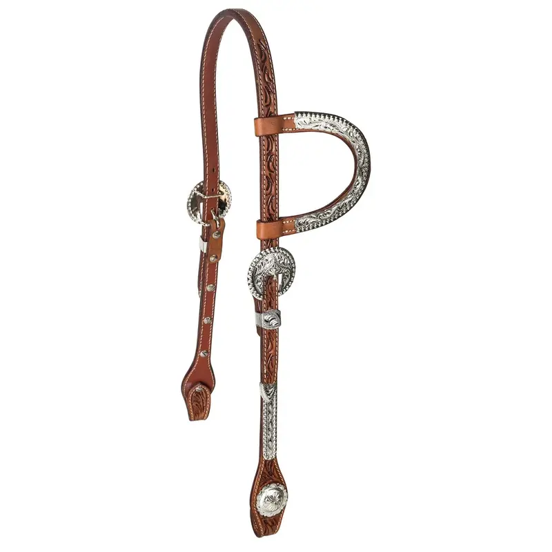 Tabelo One-Ear Leaf Tooled Show Headstall