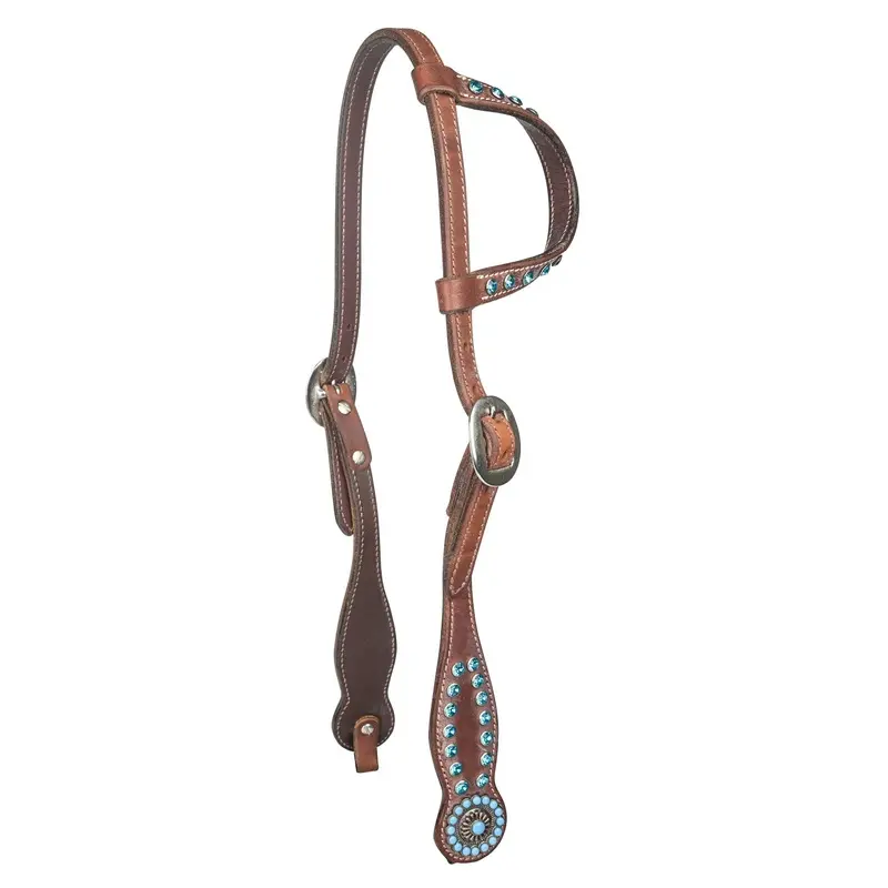 Tabelo Studded Ear Headstall Brown
