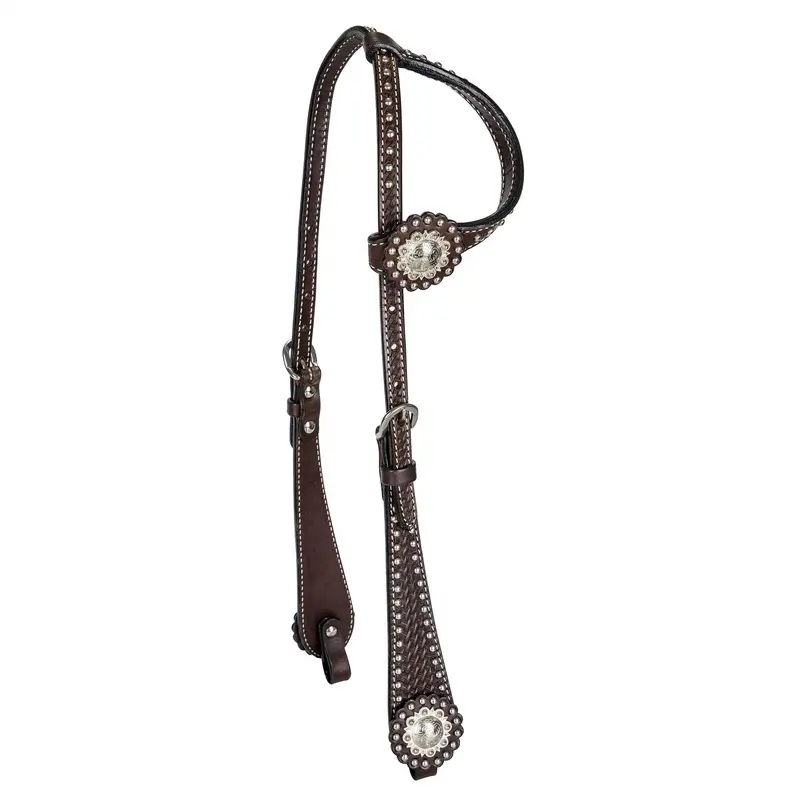 Tabelo One Ear Headstall with Tooling SS Spots