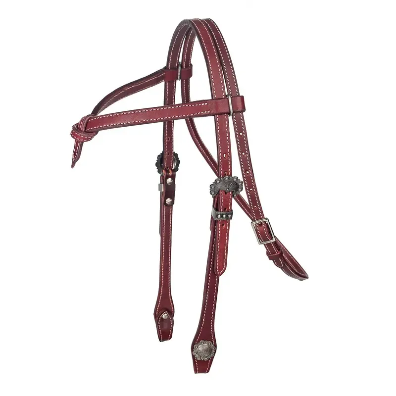 Tabelo Knotted Brow Headstall Latigo