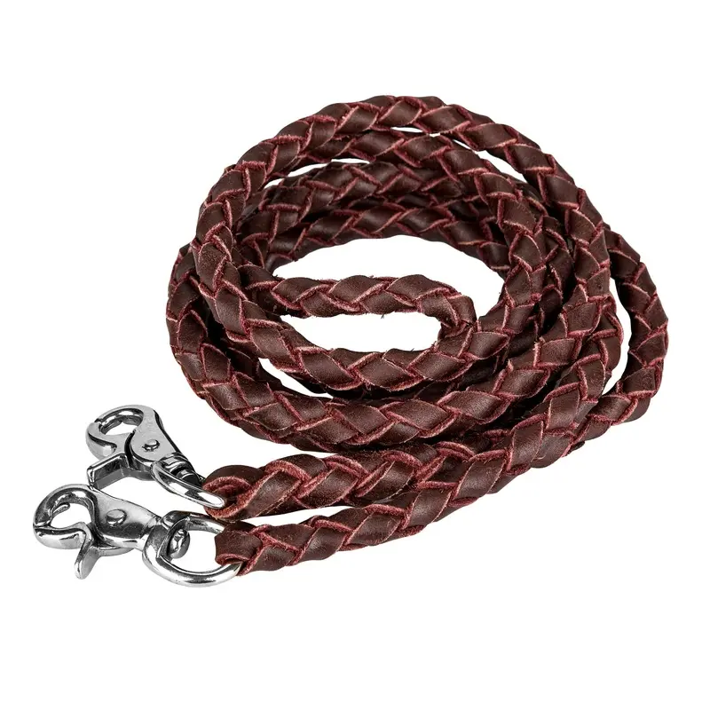 Tabelo Cherry Round Braided Reins 8ft