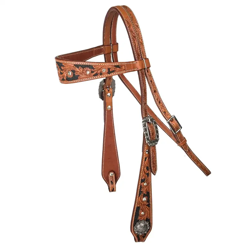 Tabelo Filagree Wide-Brow Headstall with Studs