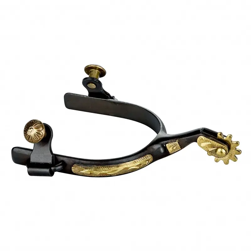 Tabelo Mens Blued Steel Roping Spurs
