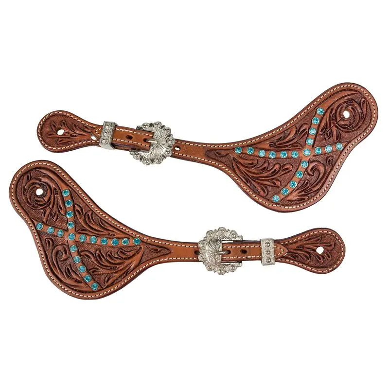 Tabelo Spur Straps with Studded Trim