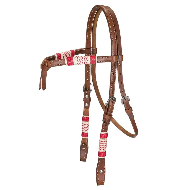 Tabelo Cross Over Headstall with Rawhide Brown