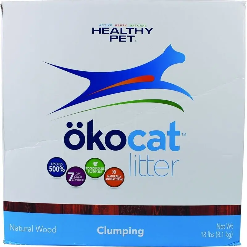 Okocat Natural Wood Clumping Cat Litter