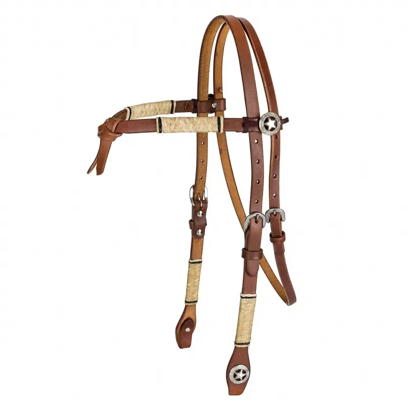 Tabelo Cross Over Headstall with Rawhide Star