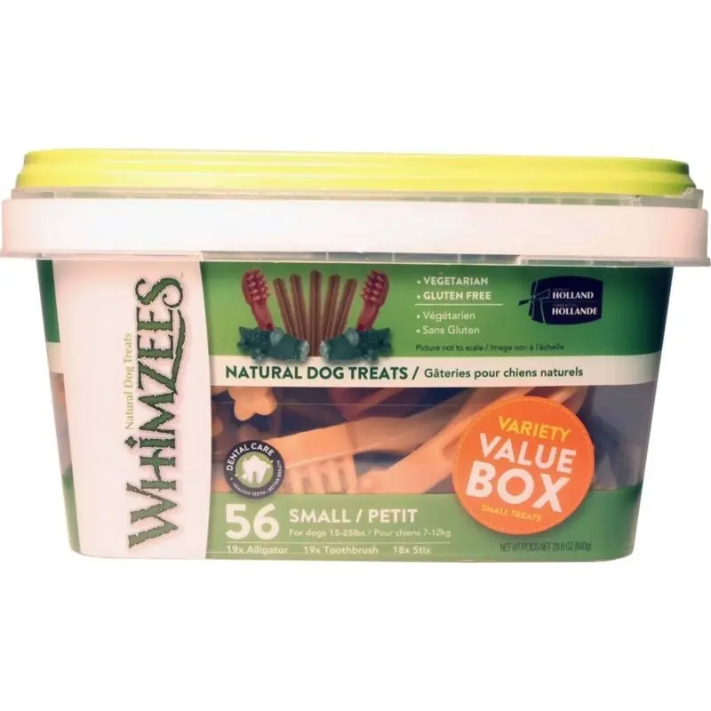 Whimzees Nat Variety Value Pk 29.6oz/Sm Or/hgr/h