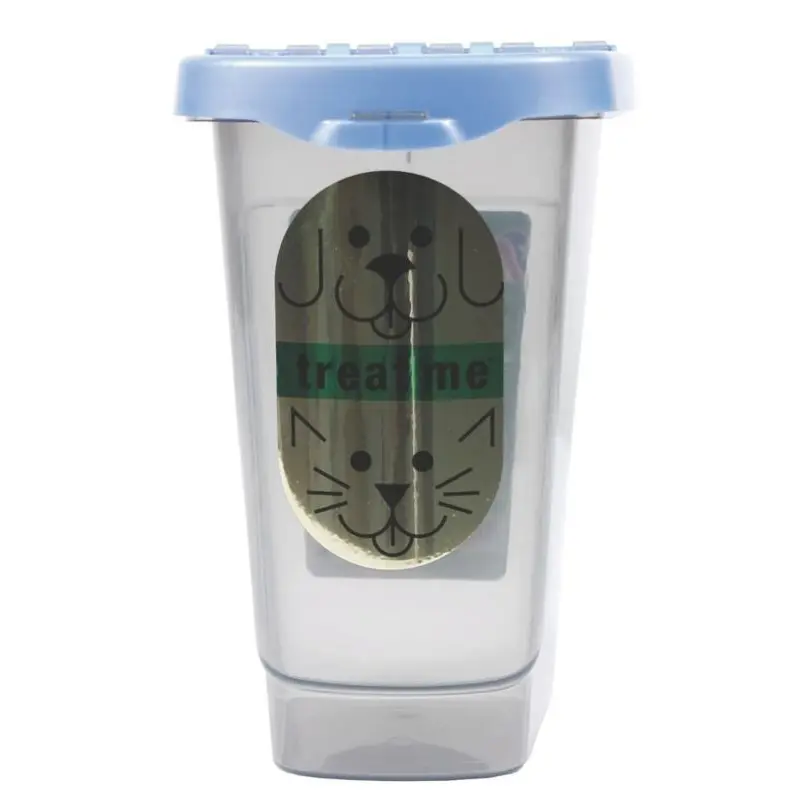 Treat Me Pet Treat Container 2 Lb Blu/Smoke