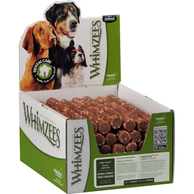 Whimzees Veggie Sausage Dental Treat XL/30 Piece