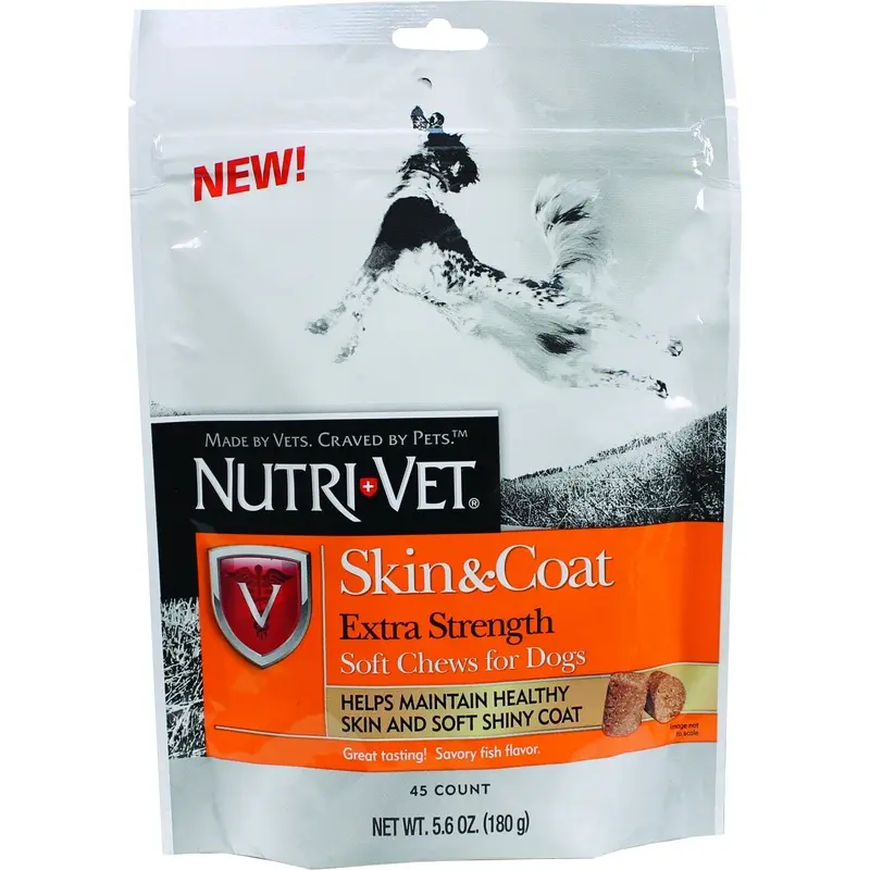 Skin And Coat Soft Chews For Dogs Fish 45 Pk