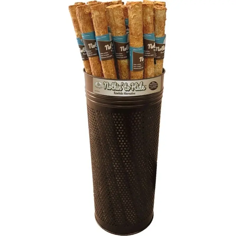 Nothin To Hide Xl Roll Dog Chews Display Beef 24pc