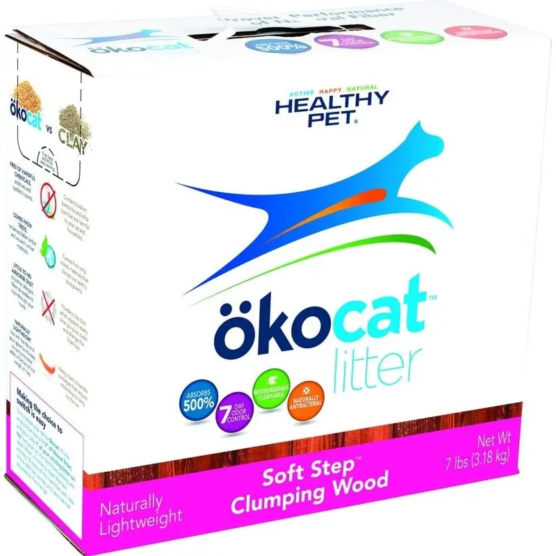 Okocat Soft-Step Clumping Wood Litter 7 Lb