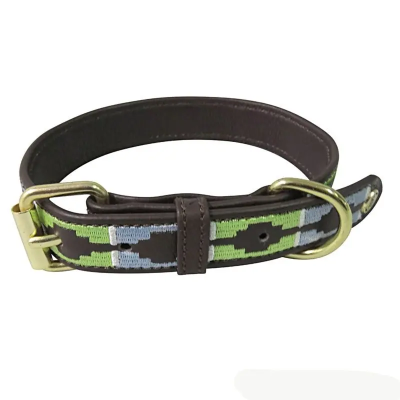 Halo Cal Leather Dog Collar