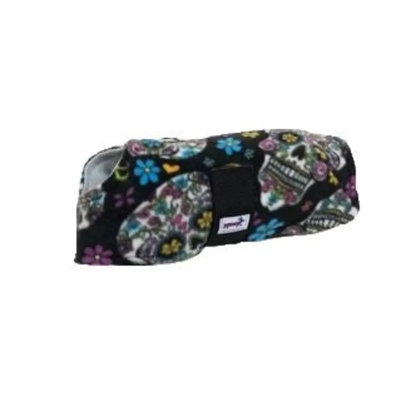 Snugpups Black Sugar Skulls Fleece Dog Coat