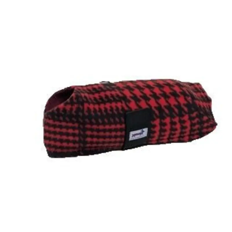 Snugpups Red Houndstooth Fleece Dog Coat