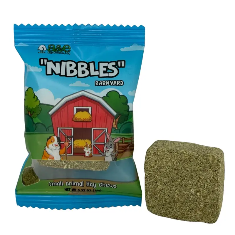 A&E Cage Nibbles Small Animal Hay Chew Bite