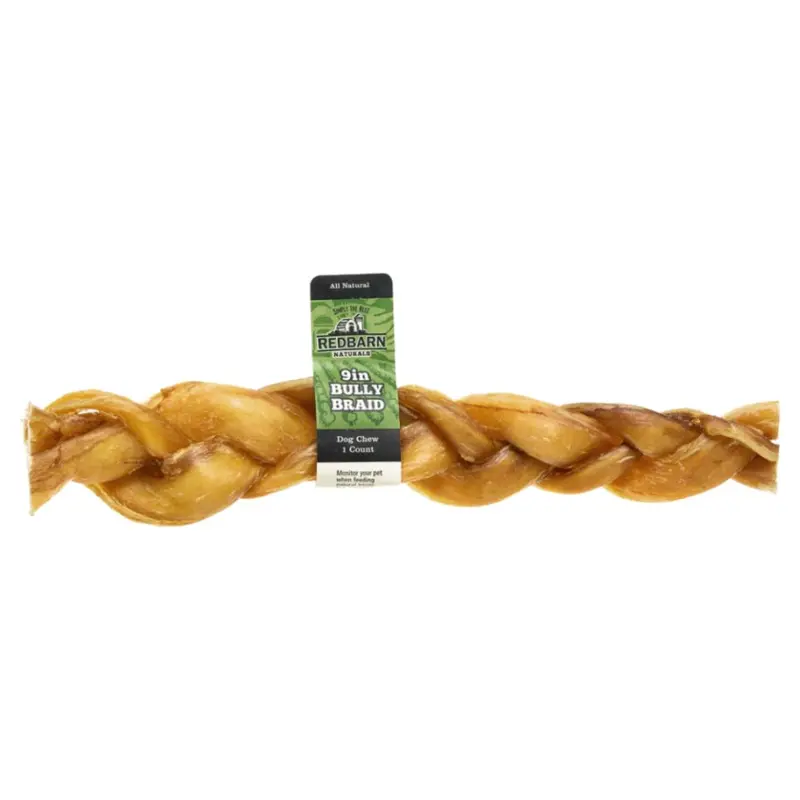 Redbarn 9" Braided Bully Stick Dog Chew