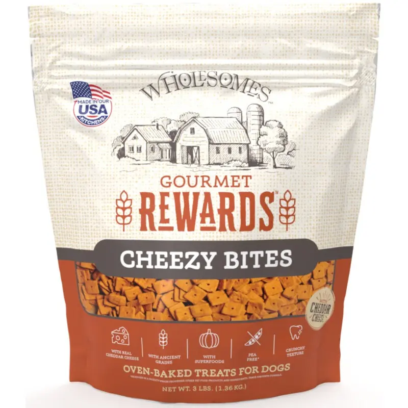 Wholesomes Gourmet Rewards Cheezy Bites Biscuit Dog Treats