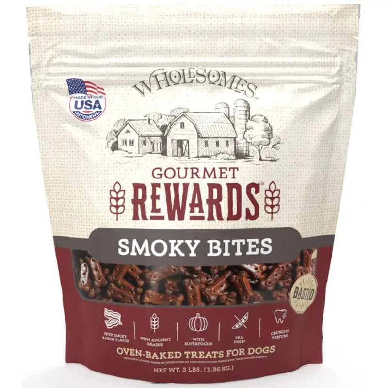 Wholesomes Gourmet Rewards Smoky Bites Biscuit Dog Treats