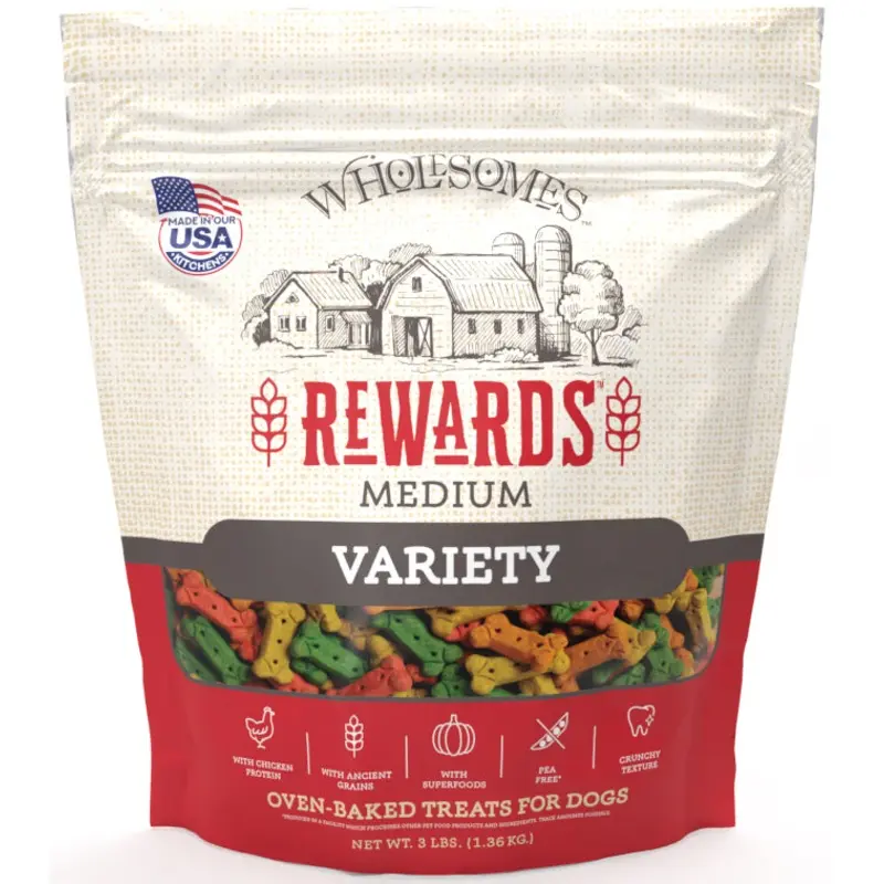 Wholesomes Rewards Medium Variety Biscuit Dog Treats