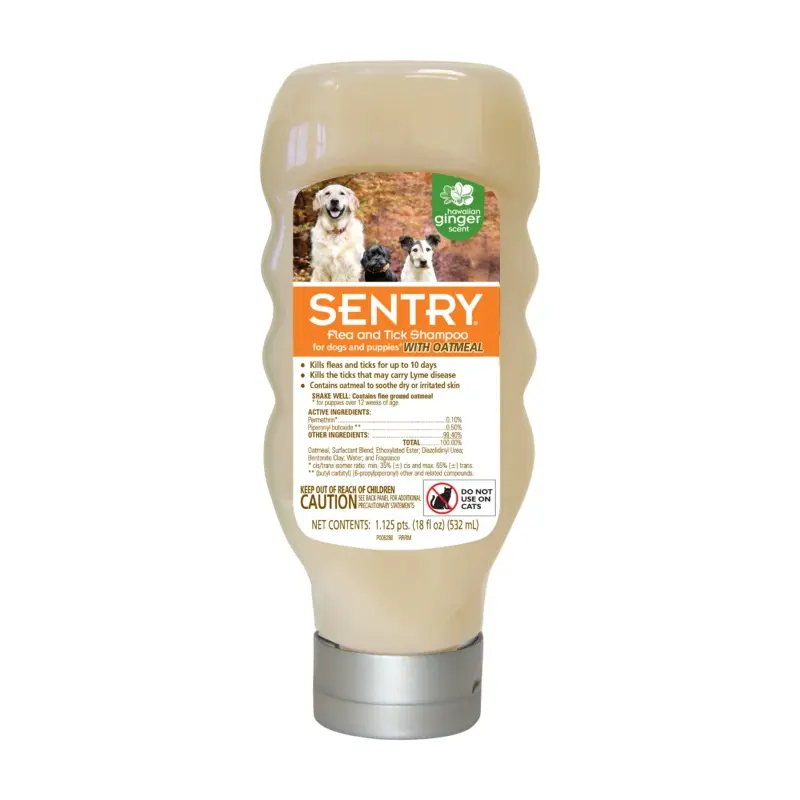 Sentry Flea & Tick Oatmeal Shampoo Dog 18OZ
