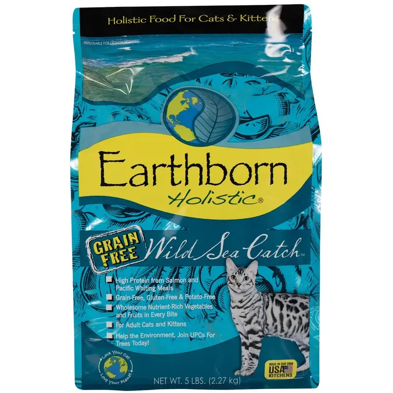 Earthborn Holistic Wild Sea Catch Grain-Free Dry Cat Food 5 lb