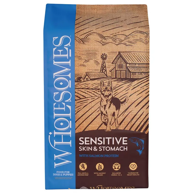 Wholesomes Sensitive Skin & Stomach with Salmon Protein Dry Dog Food 30 lb