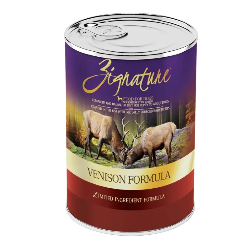 Zignature Venison Formula For Dog Canned Food, 13oz