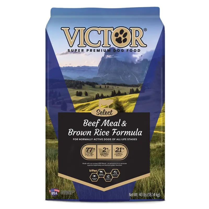 Victor Select Beef Meal & Brown Rice Formula Dry Dog Food
