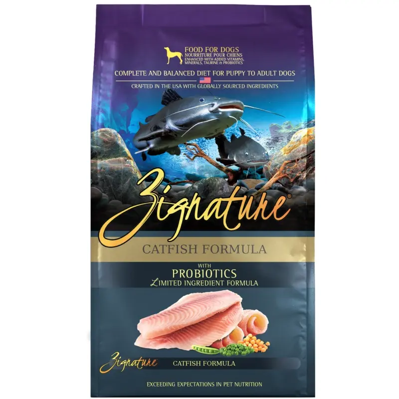 Zignature Catfish Formula Dry Dog Food, 4lb