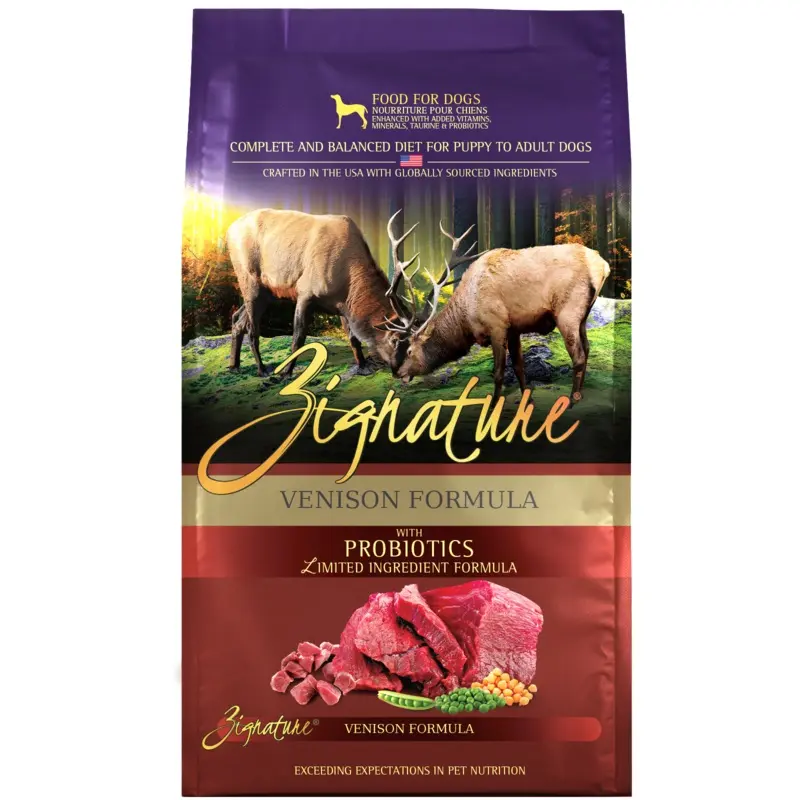 Zignature Venison Formula Dry Dog Food, 4lb