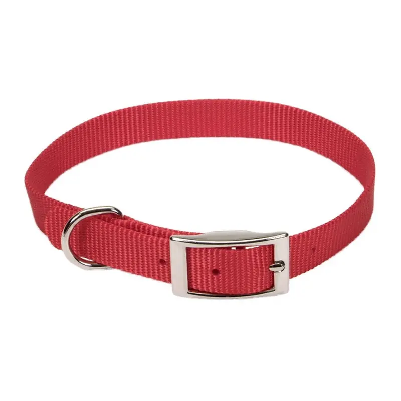 Coastal Single-Ply Dog Collar, Red Small