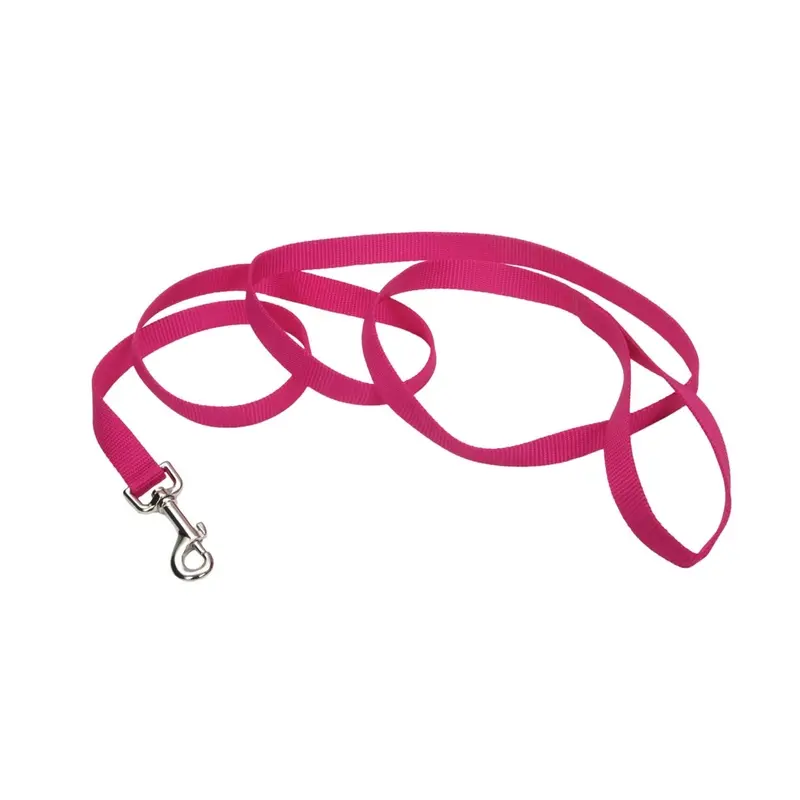 Coastal Single-Ply Dog Leash, Pink 1" x 6'