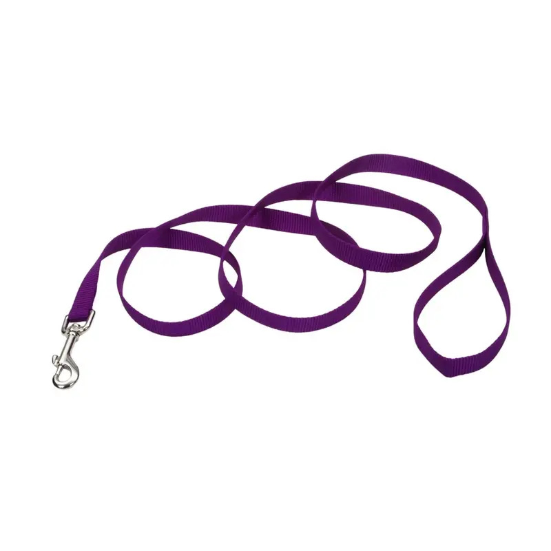 Coastal Single-Ply Dog Leash, Purple 5/8" x 6'