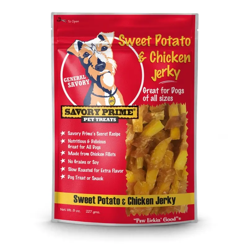Savory Prime Chicken and Sweet Potato Jerky Treat 8oz