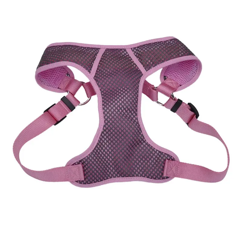 Comfort Soft Sport Wrap Adjustable Dog Harness, Grey with Pink, Small - 5/8" x 19"-23"