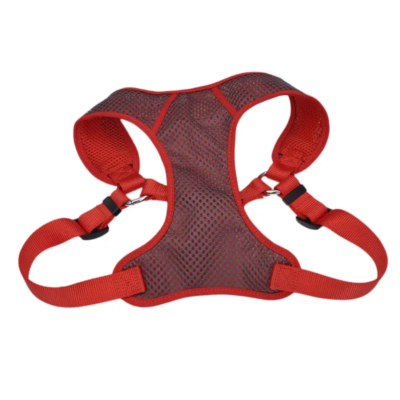 Comfort Soft Sport Wrap Adjustable Dog Harness, Grey with Red, Large - 1" x 28"-36"