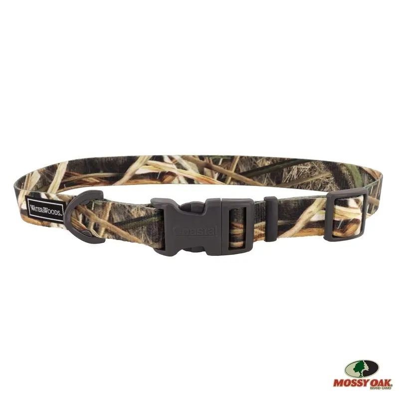 Water & Woods Adjustable Dog Collar, Shadow Grass Blades, Extra Small - 3/4" x 8"-12"