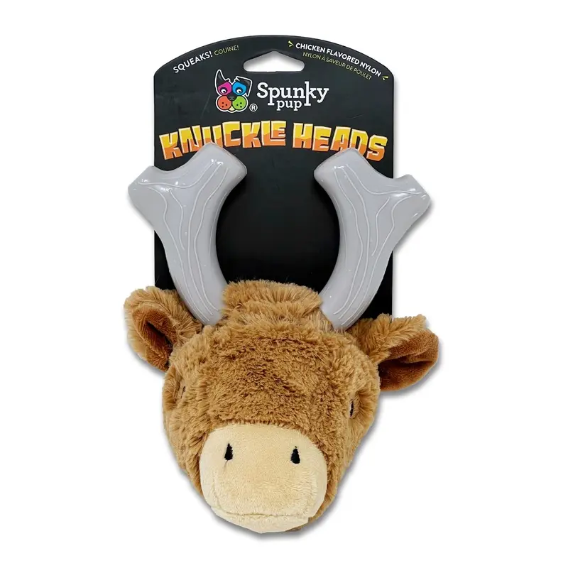 Spunky Pup Knucklehead Combo Plush - Dog Chew Toy, Deer