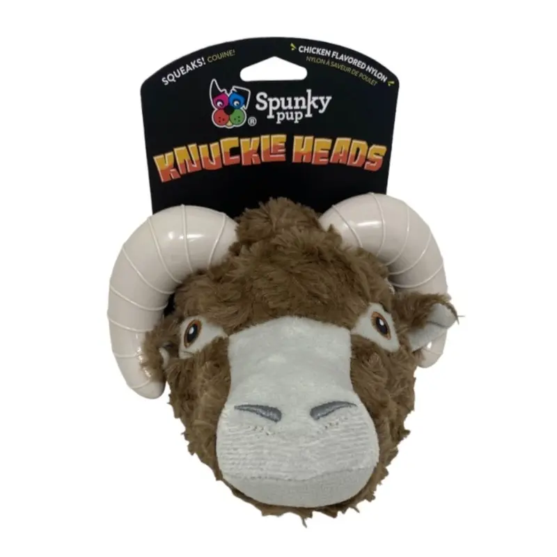 Spunky Pup Knucklehead Combo Plush - Dog Chew Toy, Ram
