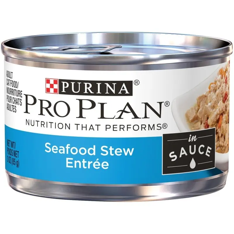 Purina Pro Plan Savor Adult Seafood Stew Entree in Sauce Canned Cat Food