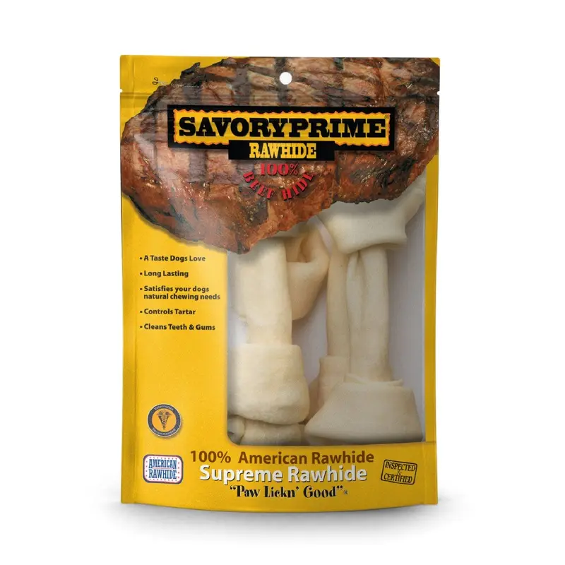 Savory Prime 8-9 Large Bone White for Dogs - 4 pk