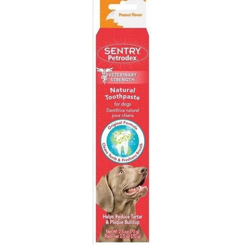 SENTRY Petrodex Veterinary Strength Natural Peanut Flavor Toothpaste for Dogs