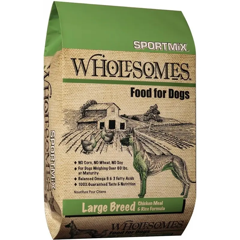 SPORTMiX Wholesomes Large Breed Chicken Meal & Rice Recipe Dry Dog Food