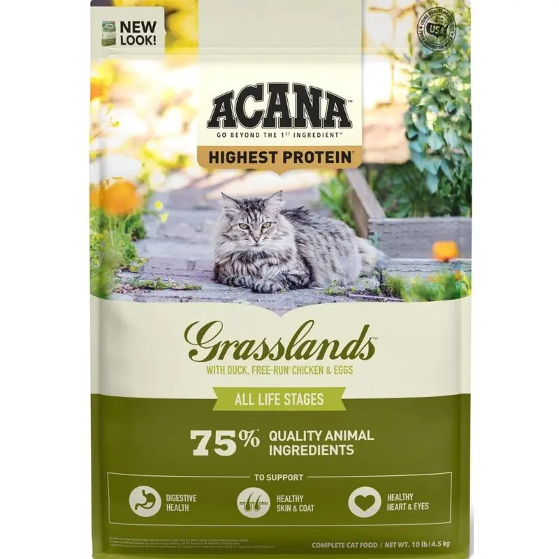 ACANA Grassland Freeze Dried Coated Grain Free Dry Cat Food