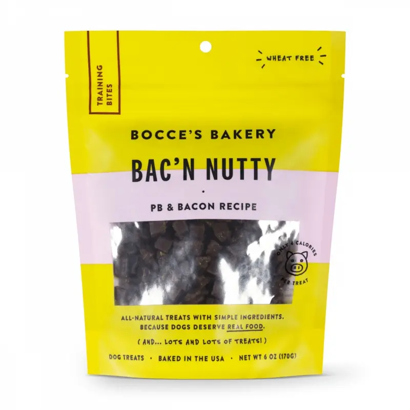 Bocce's Bakery Every Day Bac'n Nutty Training Bites Dog Treats