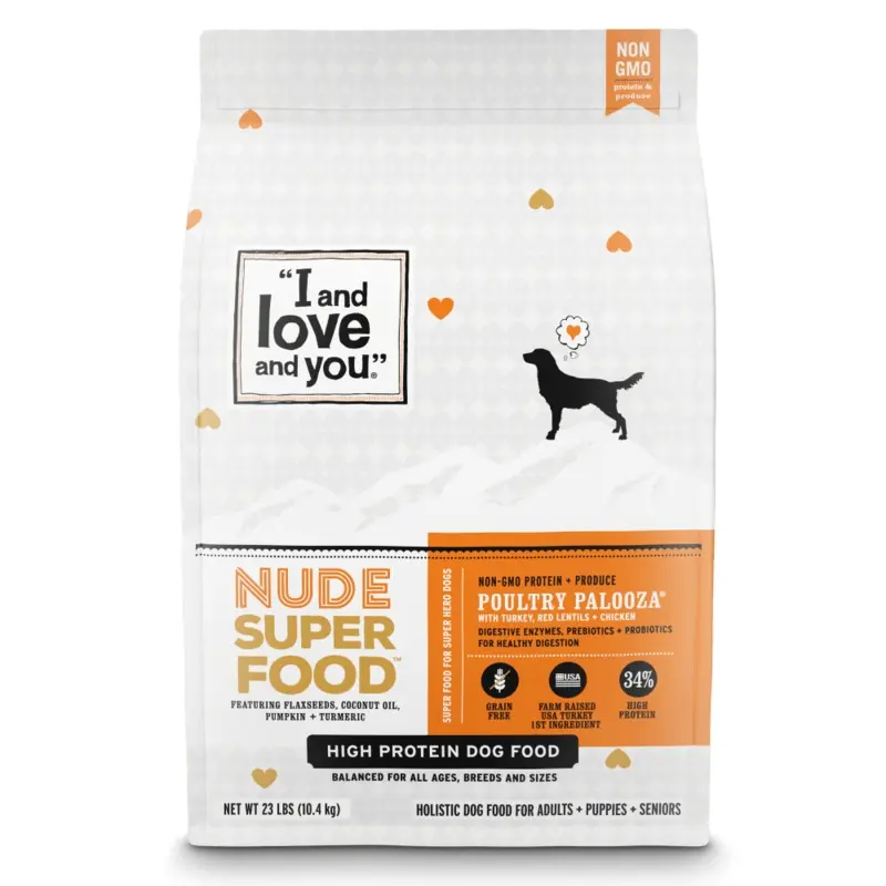 I and Love and You Grain Free Nude Super Food Poultry Palooza Dry Dog Food
