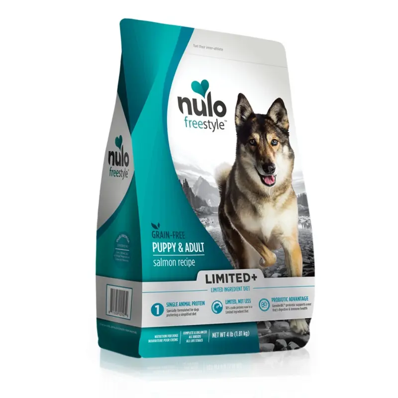 Nulo FreeStyle Limited+ Grain Free Salmon Recipe Puppy & Adult Dry Dog Food