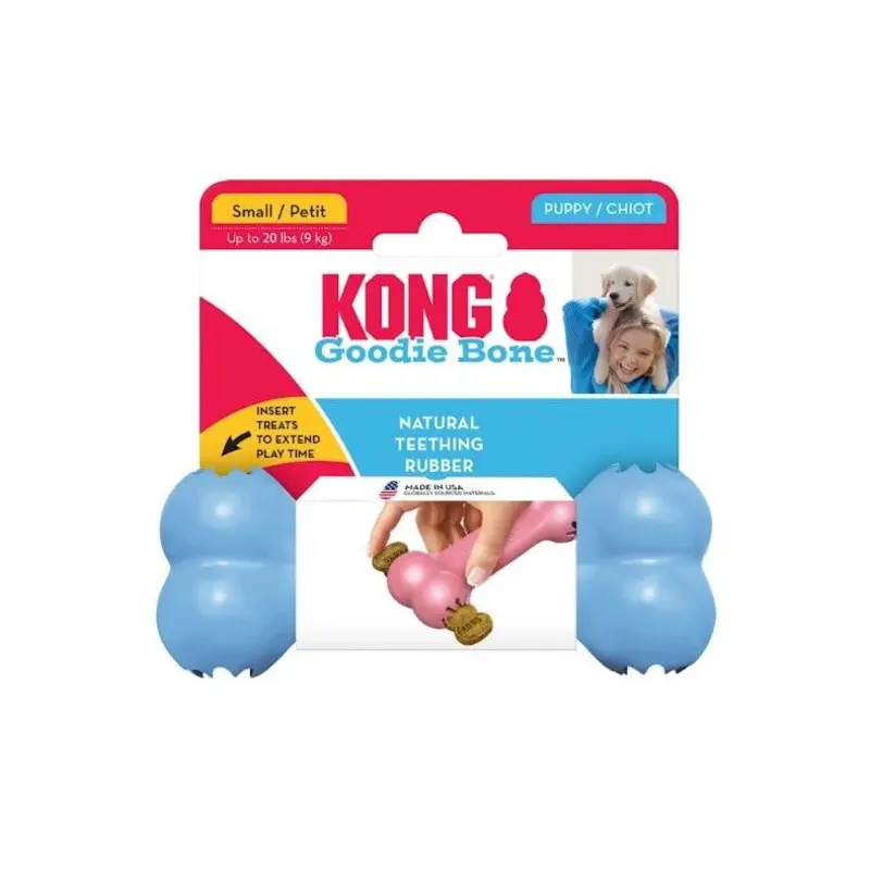 KONG Puppy Goodie Bone with Rope XS Dog Toy
